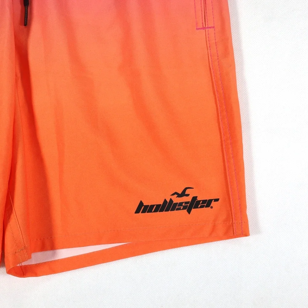 Hollister Swim Trunks Mens S Pink Orange Ombre Guard 7